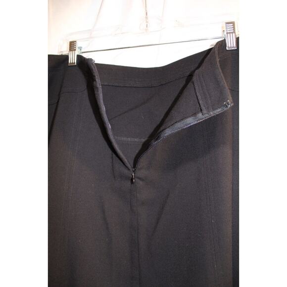 Cabi Women's 14 Black A-Line Midi Skirt Zip Eye Hook Closure - Picture 6 of 13
